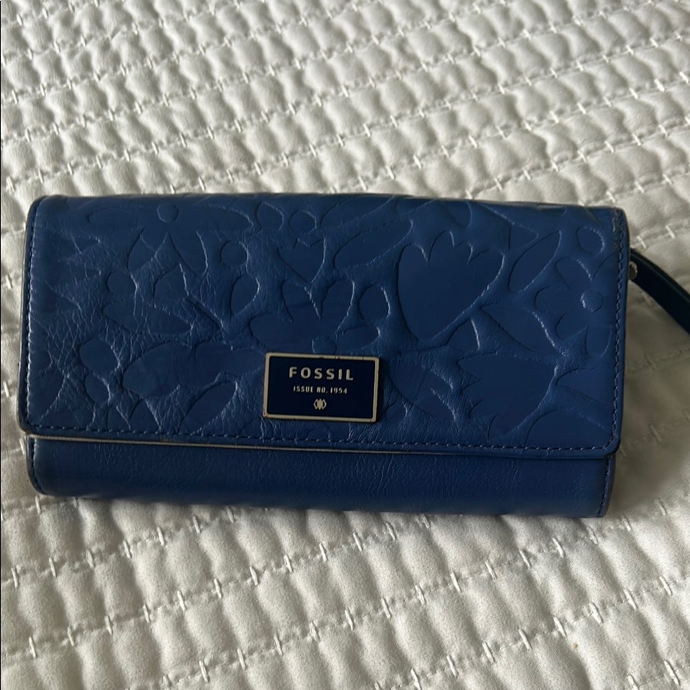 Fossil Blue Leather Women's Bag